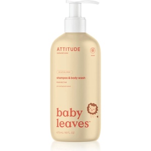 ATTITUDE Baby Leaves Pear Nectar душ гел и шампоан 2 в 1 с аромат на сок от круша 473ml