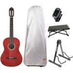 Valencia VC204 Premium SET 4/4 Transparent Wine Red Класическа китара