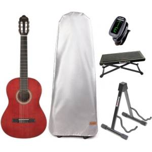 Valencia VC204 Premium SET 4/4 Transparent Wine Red Класическа китара