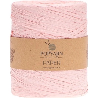 POPYARN Papírová příze Paper B526 - růžová, 250g 360m