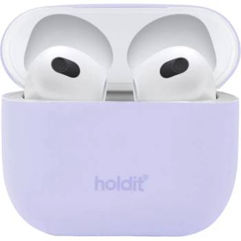 Holdit Калъф за слушалки Holdit - Silicone, AirPods 3, лилав (7330985150975)