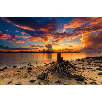 DIMEX ART s. r. o Флизелинов фототапет златен изгрев 375 x 250 см