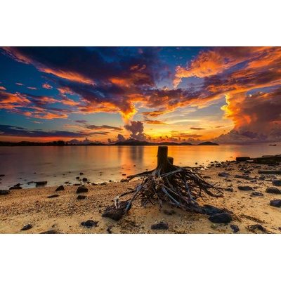 DIMEX ART Флизелинов фототапет златен изгрев 375 x 250 см