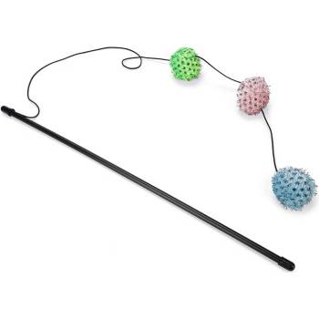 Karlie Udica s tromi chlpatými loptičkami zvončekom a catnipom 50 cm