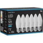 Mexen Nova 6x LED крушка E27, C37, 5W, Студена - 6500K, 525 lm - L102-E27-0565-01x06 (L102-E27-0565-01x06)