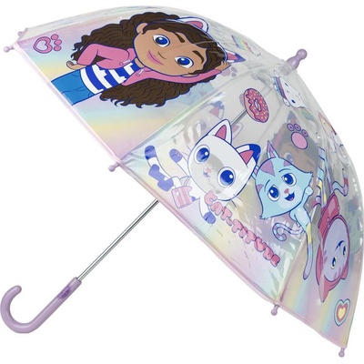 CurePink: dětský manuální deštník Gabby's Dollhouse|Gábinin kouzelný domek: Cat-Titude