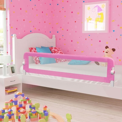 vidaXL zábrana na posteľ ružová 180x42 cm polyester