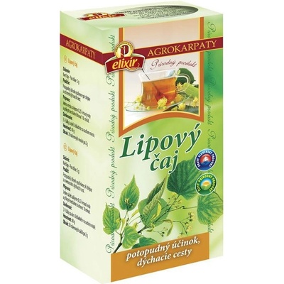 Agrokarpaty Lipový čaj čistý prírodný produkt 20 x 2 g