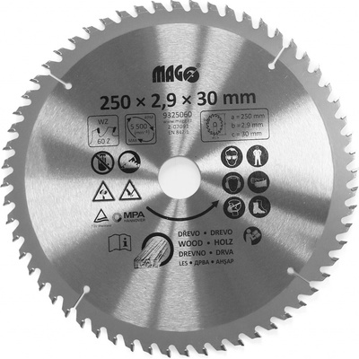 Magg SK plátky 250x30mm 60 zubů