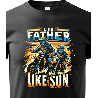 Dětské tričko Like father like son Černá Canvas tričko Bezvatriko.cz 2411