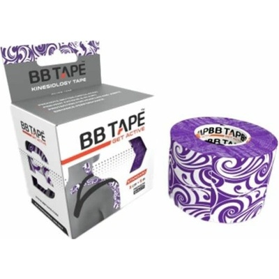 BB Tape kineziologický tejp BB purple tattoo 5 cm x 5 m