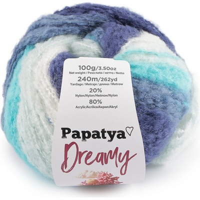 Stoklasa Pletací příze Papatya Dreamy 100 g Balení: 1 ks, Varianta: 5 (08) modrá 5 (08) modrá