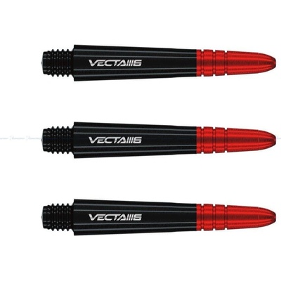 Winmau Vecta Blade 6 plastové s hliníkovým topom čierne krátke