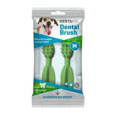 Дентални четки М размер с хлорофил за куче (83826)