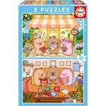 Educa Детски пъзел Educa от 2 х 48 части - Весели капибари (EDU20482) - baby