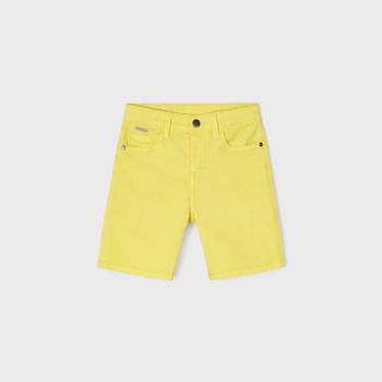 Mayoral Къси памучни панталони 5 джоба за момче в жълто Майорал