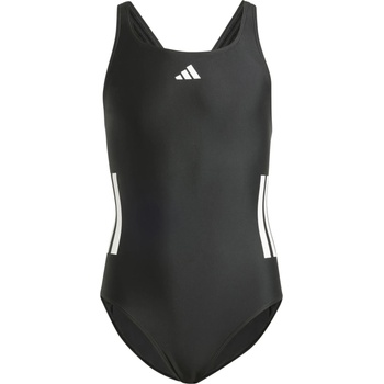 Adidas Детски бански костюм adidas Kid's 3 Stripes Bold Swimsuit - Black / White - размер 128 (EU) (750-1881-0112)