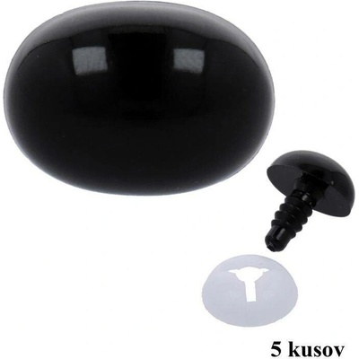Natana bezpečnostní nos černý 12mm 5 kusů