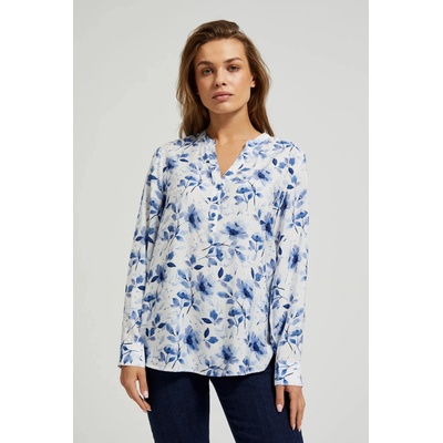 Moodo Бяла риза с флорален принт и дълги ръкави Moodo Moodo | Byal | ЖЕНИ | 36