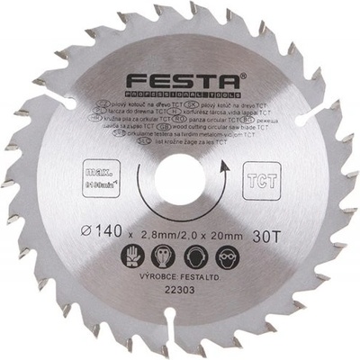Festa Pilový kotouč na dřevo TCT 140mm/2.8/20/30zubů