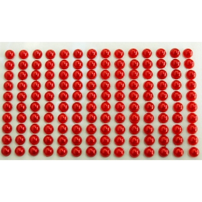 Samolepiace perličky 5 mm červená
