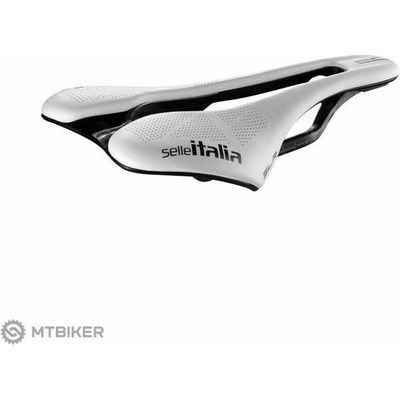 Selle Italia SLR Boost Kit Carbonio Superflow sedlo, 145 mm, biela