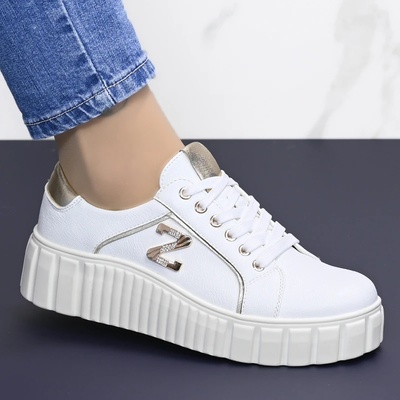 Ежедневни дамски обувки A18091-2 White