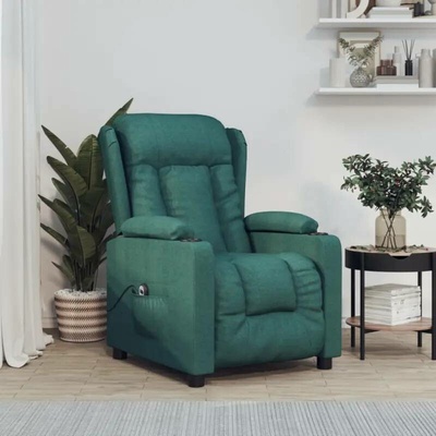 vidaXL 3098783 Elektrické polohovací tmavě zelené textil