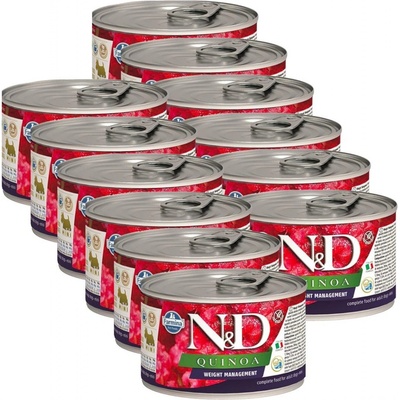 N&D dog Quinoa Adult Mini Weight Management 12 x 140 g