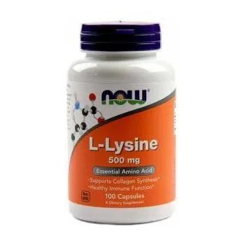NOW Л-Лизин 500 мг. - Lysine - 100 таблетки - NOW FOODS, NF0100