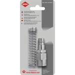 Airpress Фитинги за спирален маркуч 12 x 8 mm, тапа с пружина в блистер 4304440 (4304440)