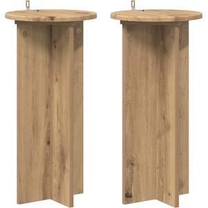 vidaXL Стойка за растения 2 бр. Дъб артизан 29, 5 x 29, 5 x 60 см (899725)