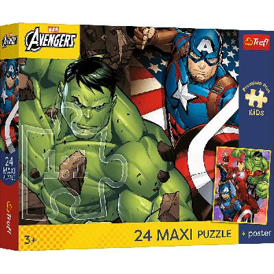 TREFL Premium Plus Kids Avengers Hrdinovia MAXI 24 dielov