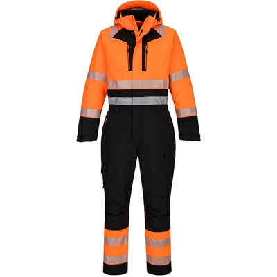 Portwest DX438 DX4 Hi-Vis Reflexná zimná kombinéza oranžová/čierna 4XL