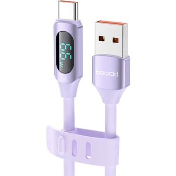 Toocki TQ-X55 nabíjací a dátový USB-A na USB-C 1m fialový