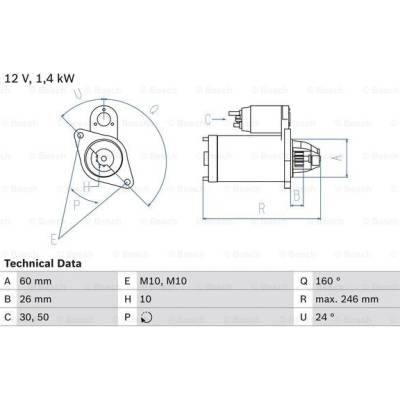 BOSCH STARTER 0 986 019 500