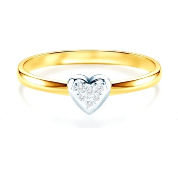 Image 1 of SAVICKI Годежен пръстен със сърце: двуцветно злато. диамант