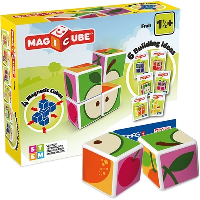 Geomag Комплект магнитни кубчета Geomag - Magicube, Плодове, 7 части (G131)