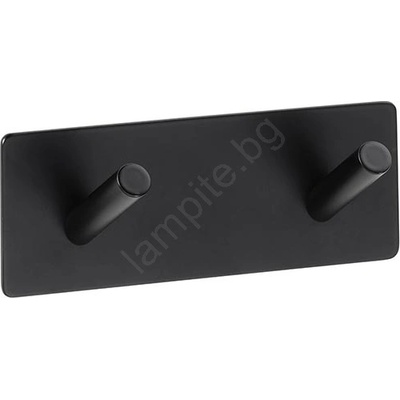 Bemeta Закачалка 11, 5x4, 5 cm неръждаема стомана/черна (BD0057)