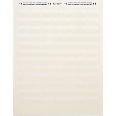 Brady LAT-16-361-5 / 029741, LaserTab Laser Printable Labels, 25.40 mm x 19.05 mm