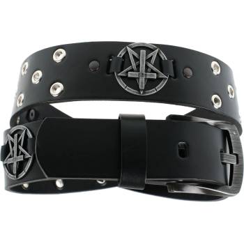 Image 1 of Leather & steel fashion Колан Pentagram кръст - LSF2 18