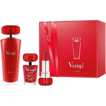 PUPA Pupa Комплект Vamp! Red - Парфюмна вода, Лак за нокти и Червило, 50 + 9 ml + 3.5 g
