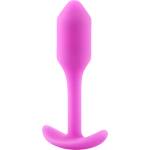 b-Vibe Snug Plug 1 - анален плъг с вътрешно тегло (55 g, розов) - desirel