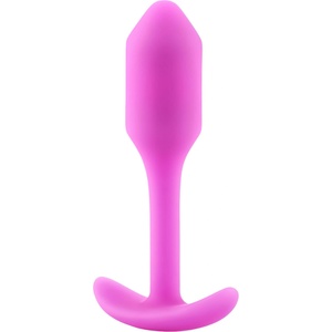 b-Vibe Snug Plug 1 - анален плъг с вътрешно тегло (55 g, розов) - desirel