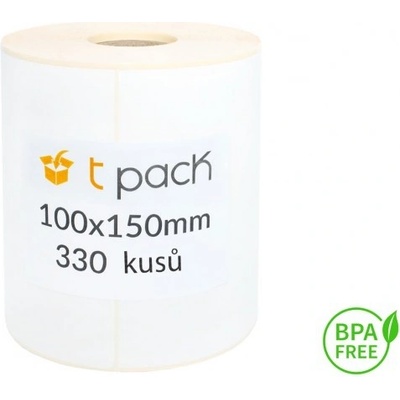 T-Pack ETE10015003 Termoetikety 100 x 150 mm bílé 330 ks