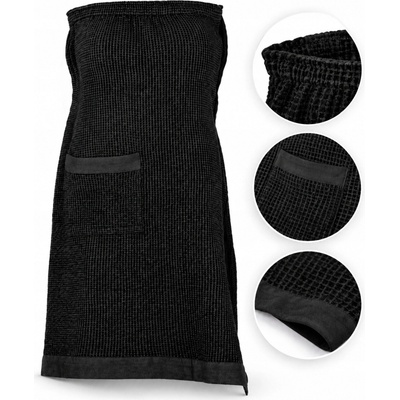 Rento Dámský kilt do sauny 85 x 145 cm černý