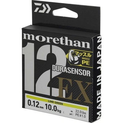 Daiwa Splétaná Šňůra Morethan Durasensosr12 BraidEX +Si3 150 m Lime Green - 0,06 mm 5,8 kg