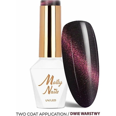 MOLLY Gél lak MOLLY NAILS CAT EYE Seduction Nr 246 Plum Night 8 g