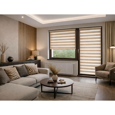 Zebra-shop Den a noc komplet Premium SV.Hnědý melír BH 11 150 x 85 cm vlevo