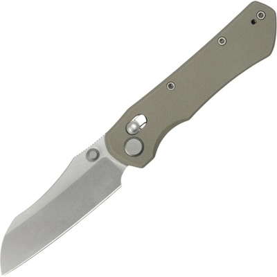 Geo Knife Komodo Stonewash M390 Blade, Khaki G10 GEO2509J